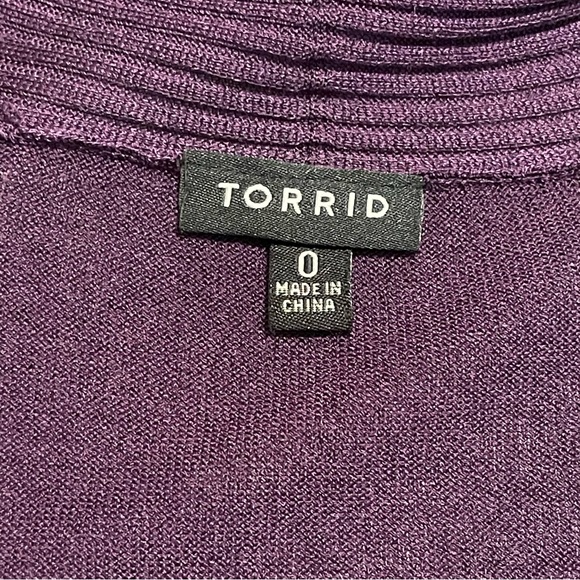 Torrid Purple Open Front Cropped Cardigan 10901630 Size 0 - Picture 2 of 7